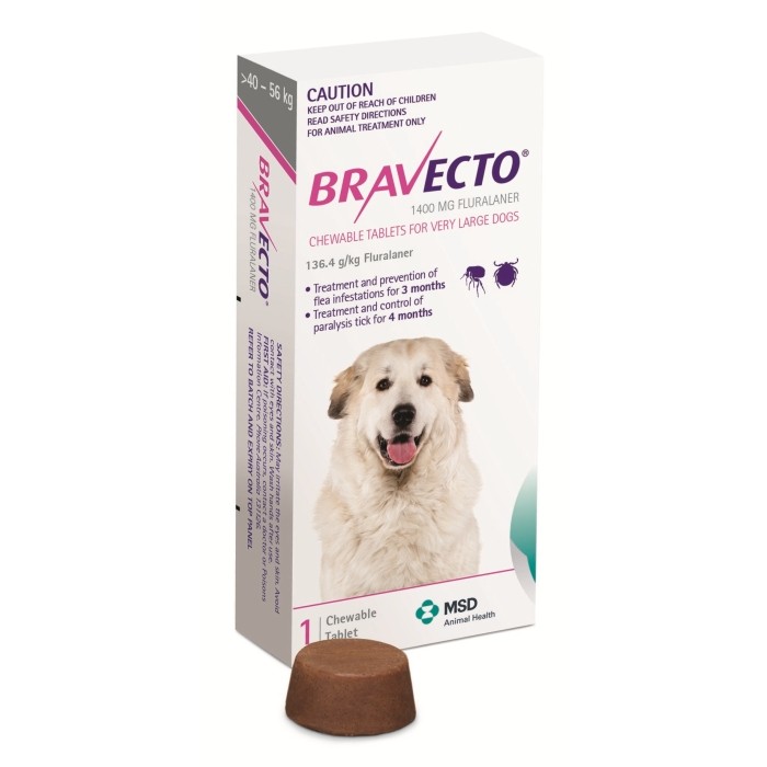 Bravecto Dogs Very Large 40 - 56kg 1 Chew