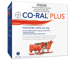 Co-Ral Plus Insecticide Cattle Ear Tags 20 Pack