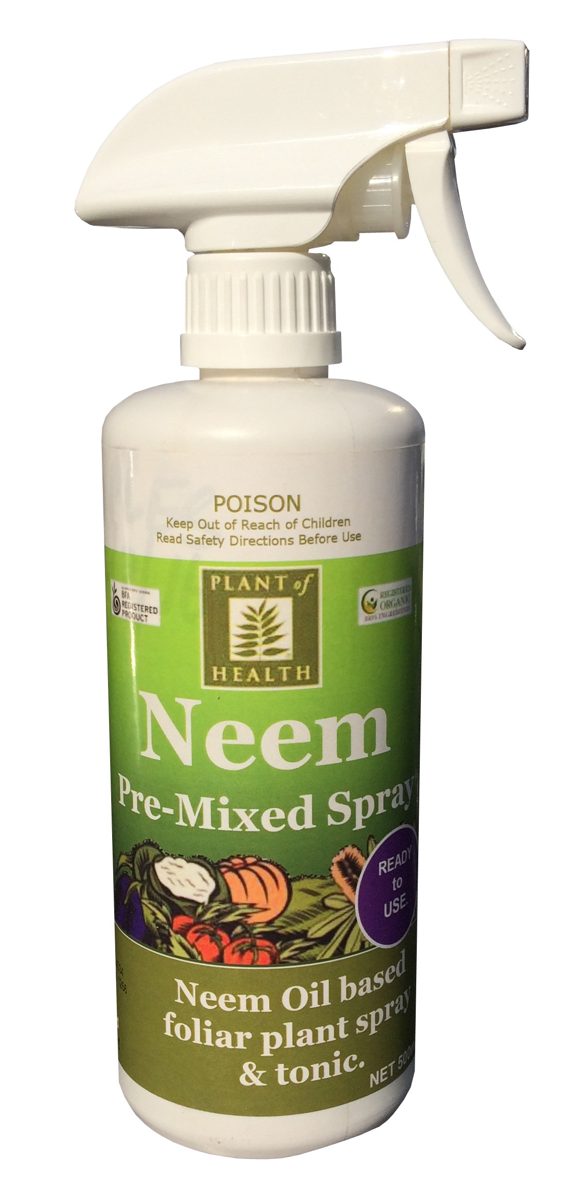 Neem Pre Mixed Plant Spray 500mL Plant of Health 