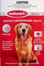 Nuheart Heartworm Tablets For Dogs 23-46kg 6 Pack