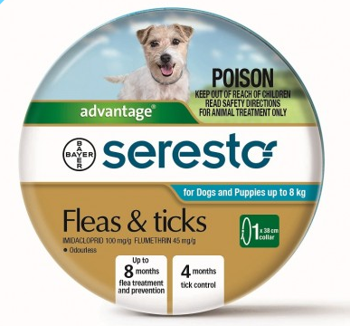 Seresto for Dogs & Puppies up to 8kg - Flea & Tick Collar