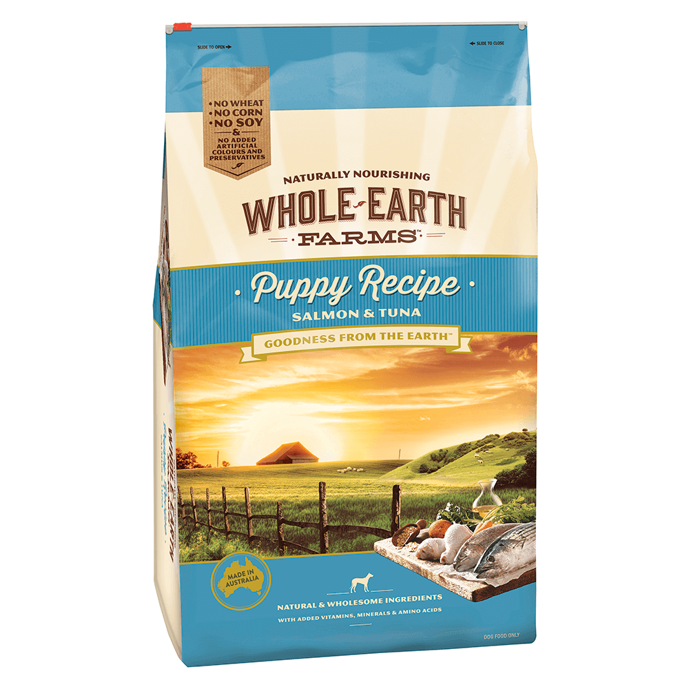 Whole Earth Farms Puppy Recipe with Salmon and Tuna 3kg 
