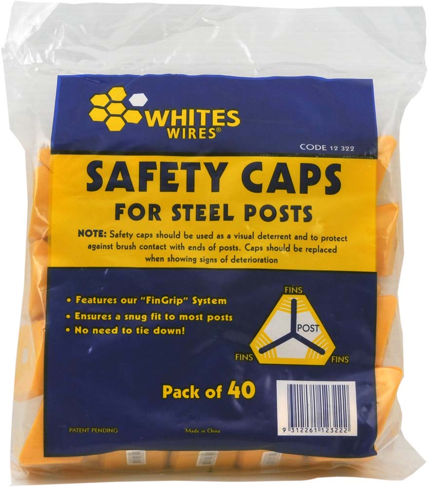 Whites Wires FinGrip System Safety Post Cap 40 Pack
