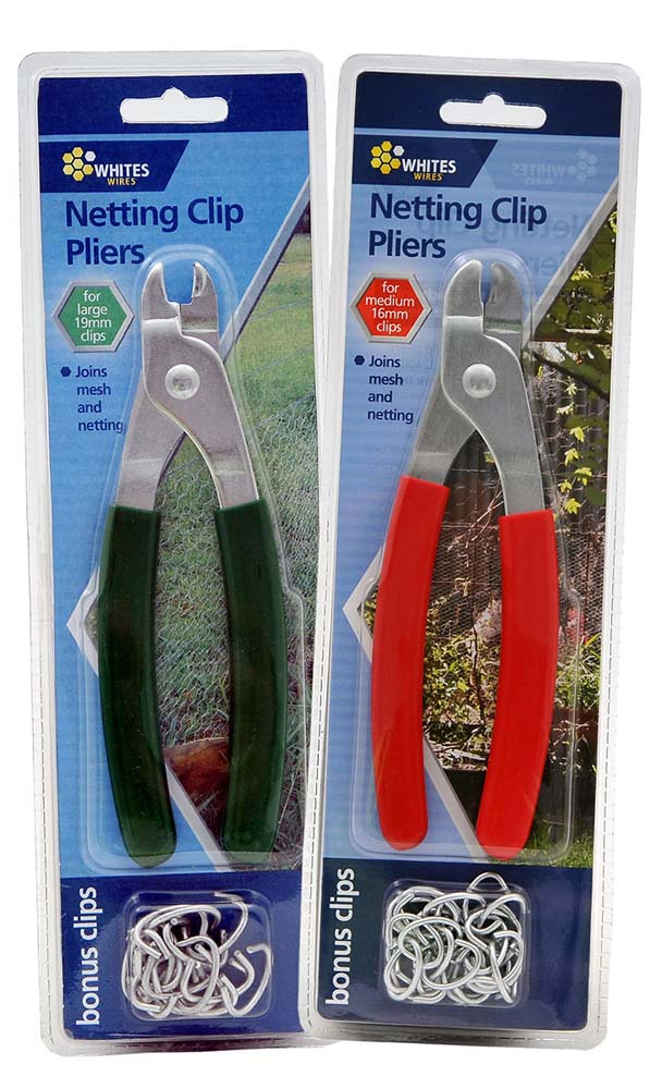 Whites Wires Netting Clip Pliers (Green Handle) to suit 19mm clip