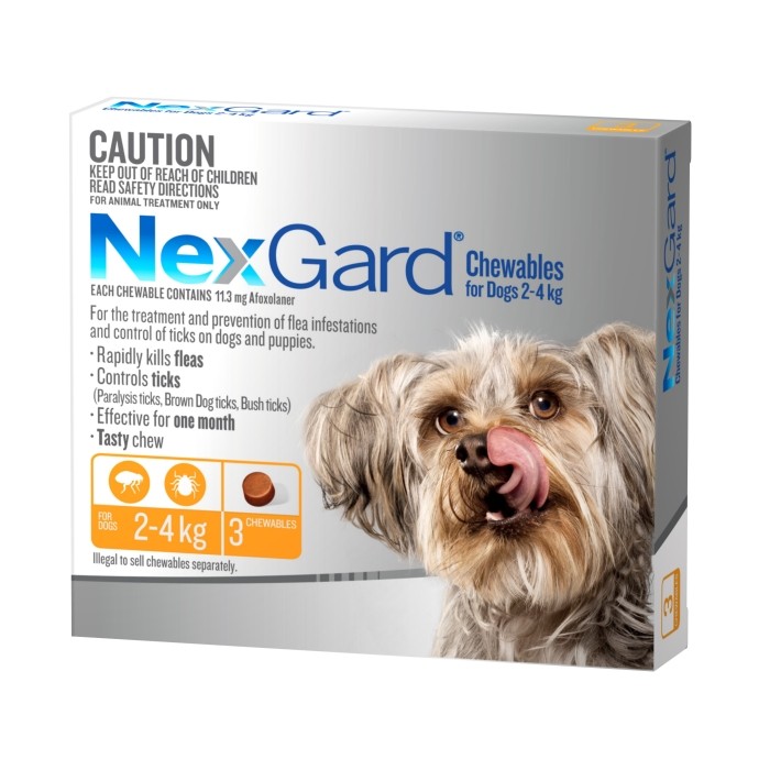 Nexgard Chewable for Dogs Small 2-4kg 3 Pack