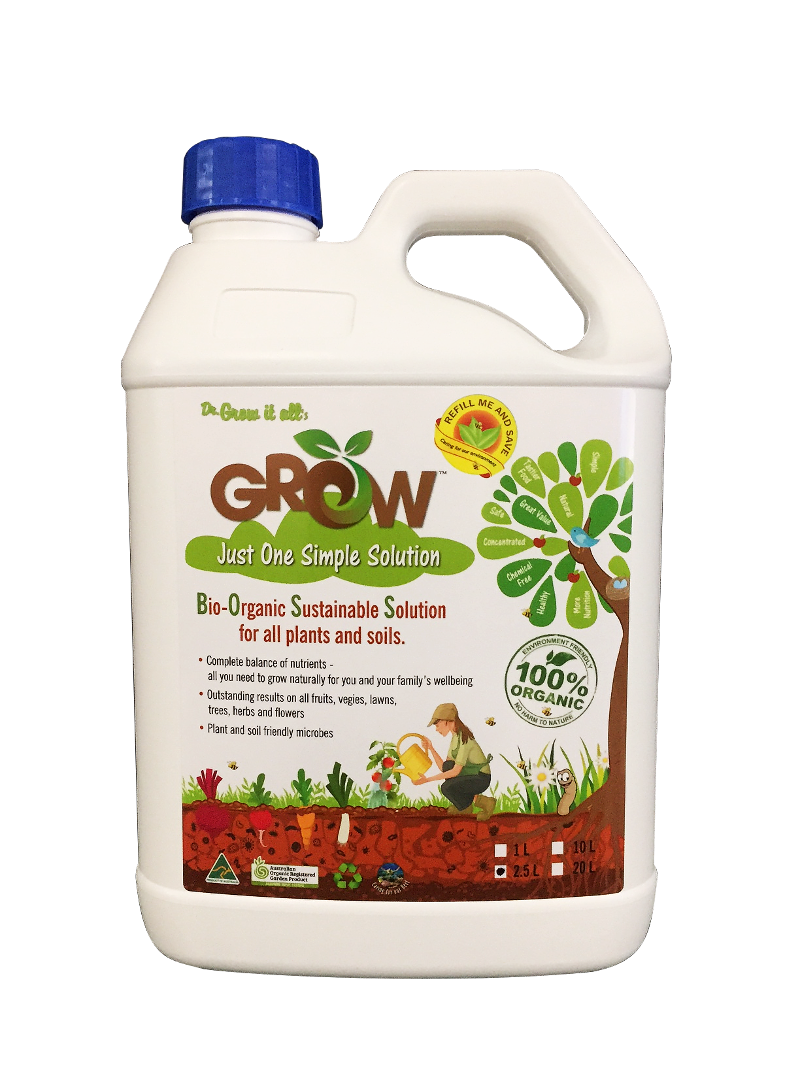 GROW 2.5LT Bio Organic Liquid Fertiliser 