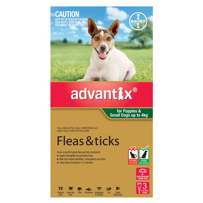 Advantix Puppies & Dogs up to 4kg 6 Pack