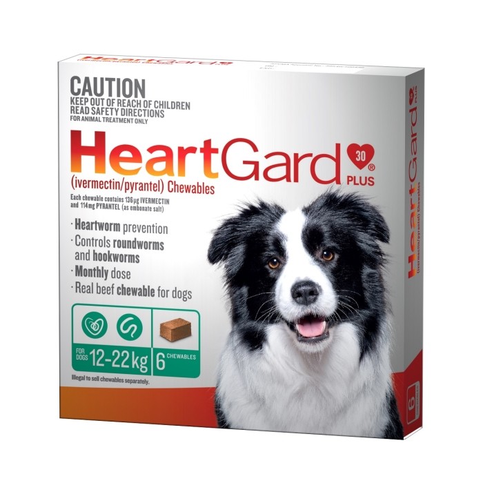 Heartgard 30 Plus Dogs 12 - 22kg 6 Pack