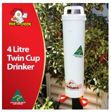 DINE-a-CHOOK 4 Litre Drinker - Twin Cup