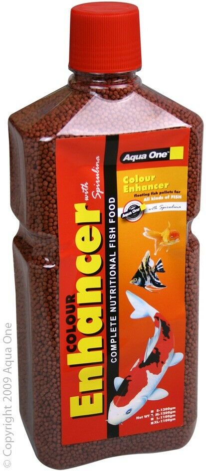 Aqua One Colour Enhancer Floating Fish Pellets 2mm