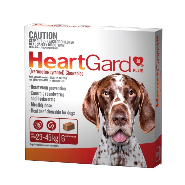 Heartgard 30 Plus Dogs 23 - 45kg 6 Pack