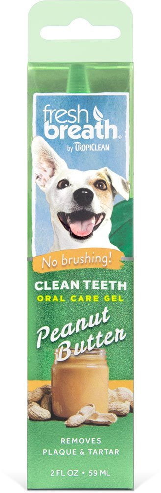 Tropiclean Fresh Breath Clean Teeth Oral Care Gel Peanut Butter 59ml 