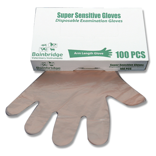 Bainbridge Disposable Examination Shoulder Length Gloves 100pk