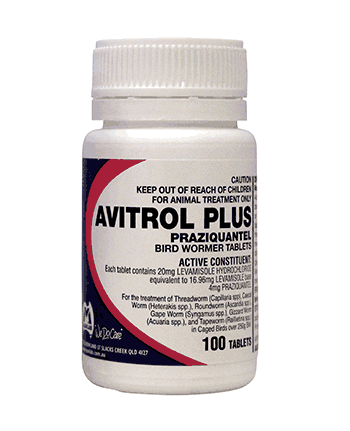 Avitrol Plus Bird Wormer Tablets 100 Pack