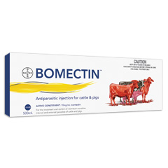 Bayer Bomectin Antiparastic Injection for Cattle & Pigs 500ml