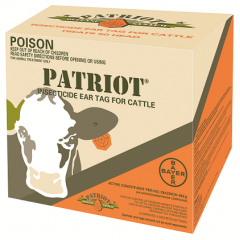 Patriot Defense System Insecticide Cattle Ear Tag, Orange, 20 Count