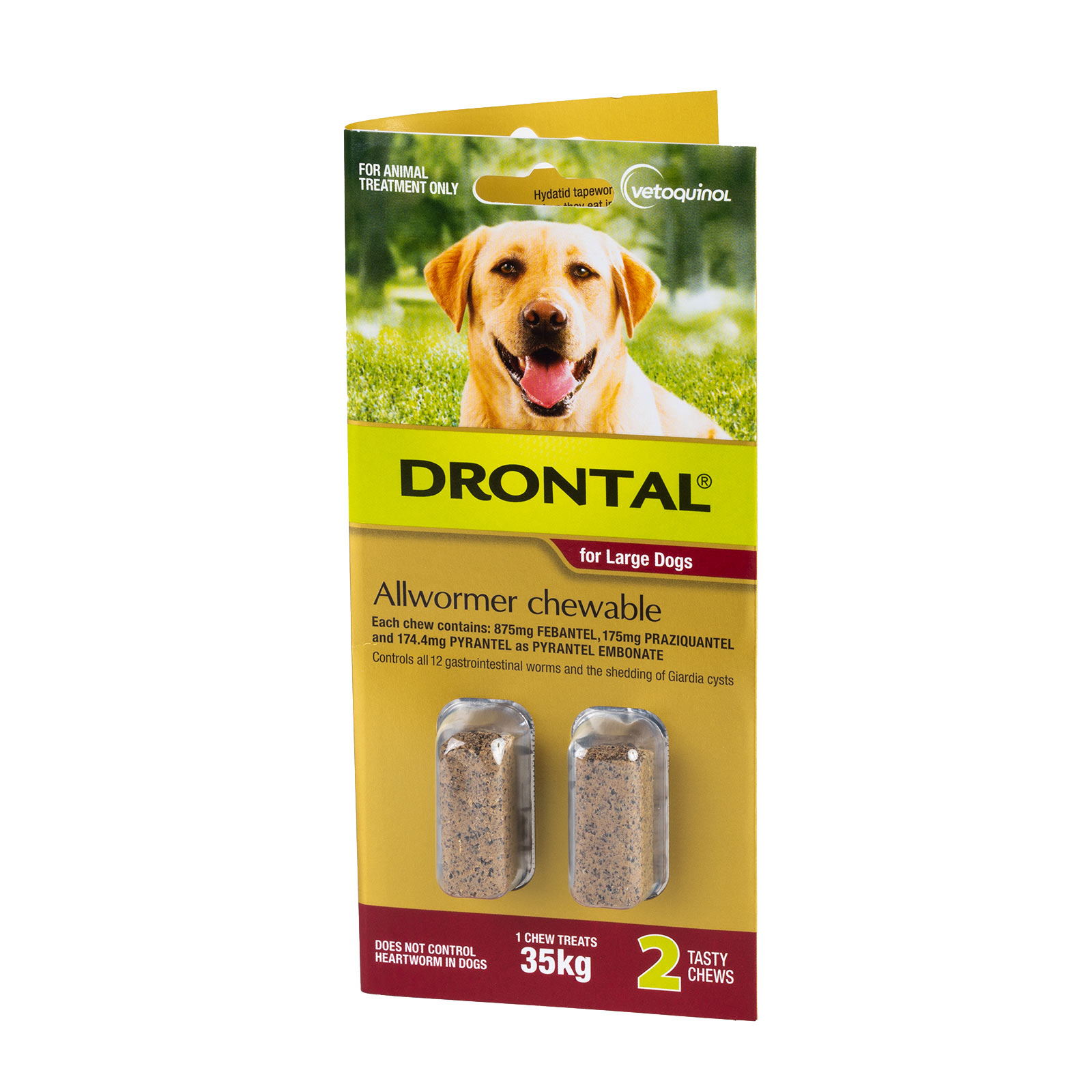 Drontal Allwormer Dogs 35kg x 2 Chews