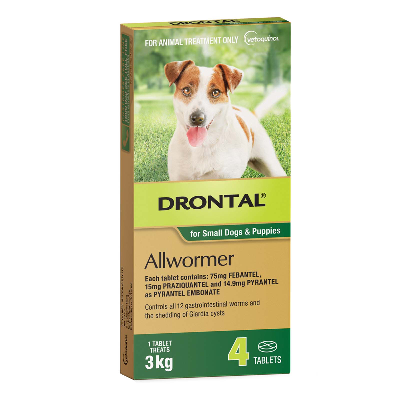 Drontal Allwormer Dogs 3kg x 4 Tablets