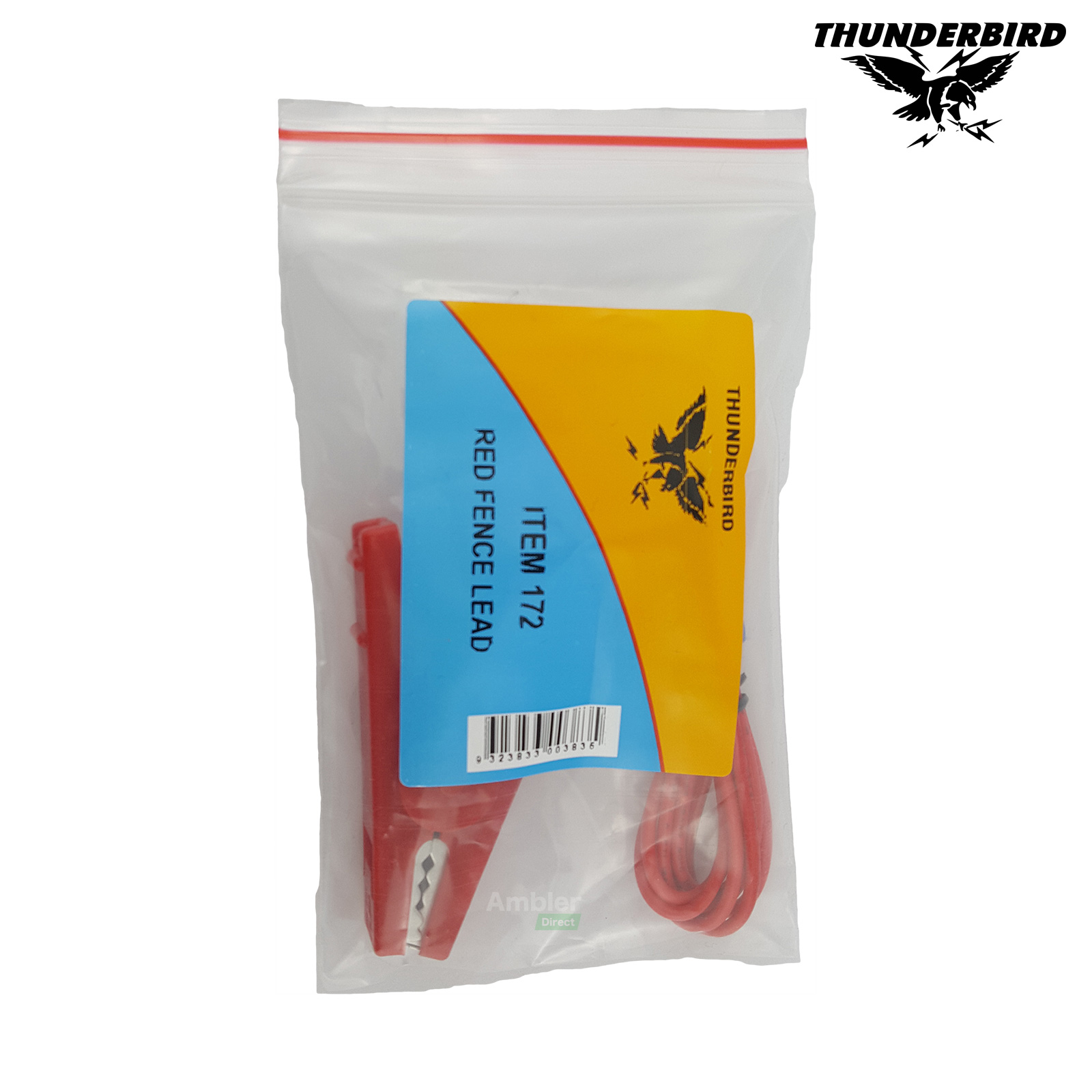 Thunderbird Red Fence Lead & Clip EF172