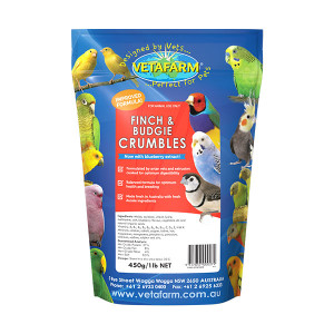 Vetafarm Finch & Budgie Crumbles 450g