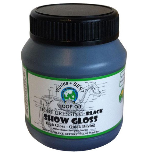 WORLDS BEST HOOF OIL Show Gloss Black 125ml 