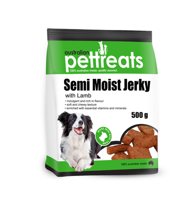 Semi Moist Jerky with Lamb 500g