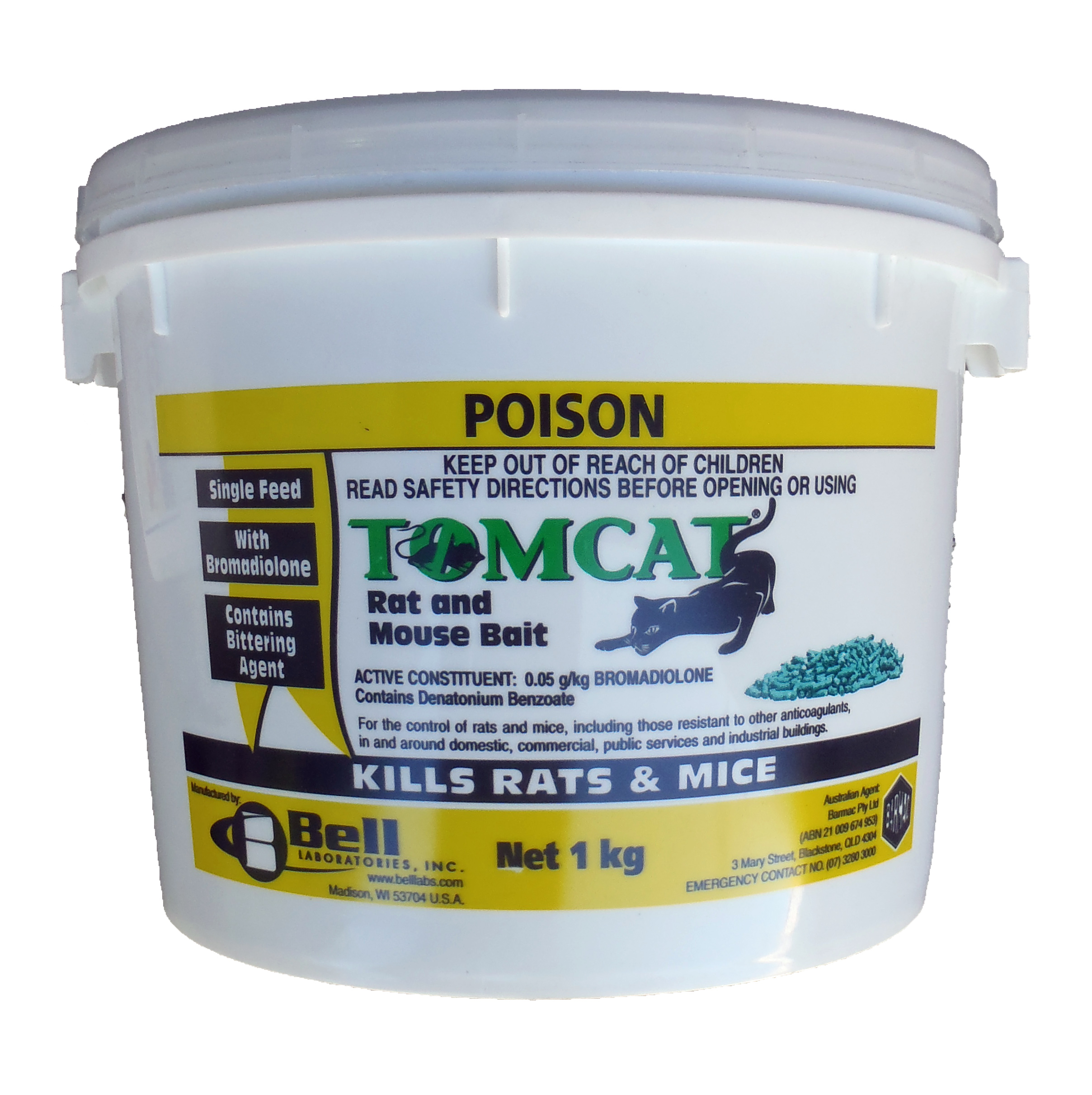 Tomcat Rat & Mouse Bait Pellets 1kg (Green)