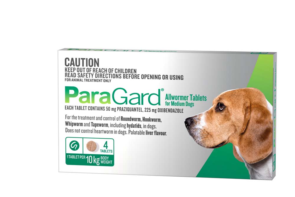 Paragard Allwormer for Medium Dogs 4pk