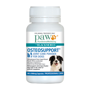 PAW Osteosupport Joint Care Powder For Dogs 80 x 500mg Capsules