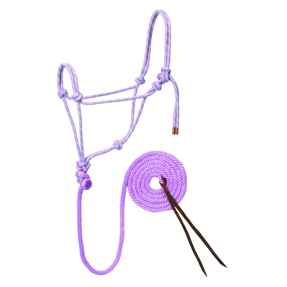 Weaver Halter Rope Diamond Braid Lavender, Mint & Grey