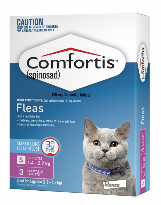 Comfortis For Cats 1.4-2.7kg Pink 3 Tablets