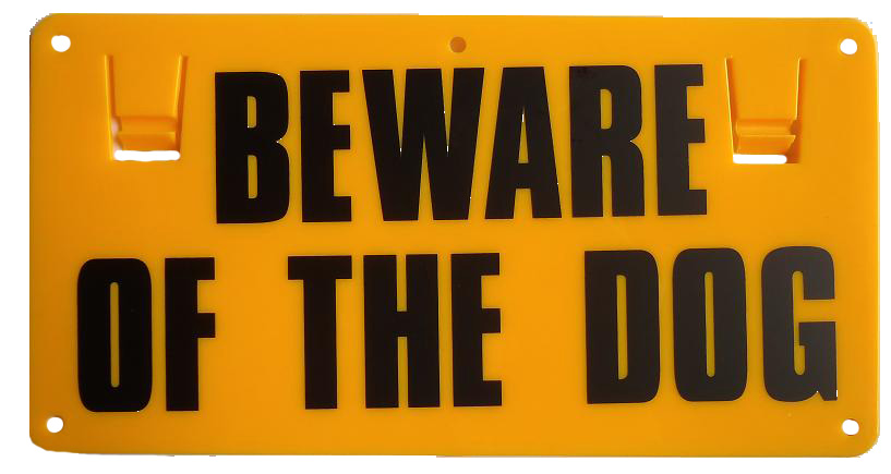 Thunderbird 'Beware of Dog' Sign EF15D