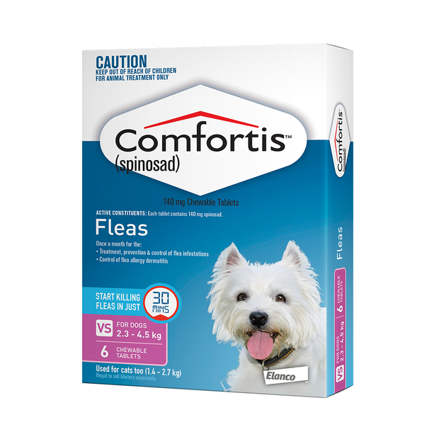 Comfortis Dog Extra Small 2.3 - 4.5kg 6 Pack