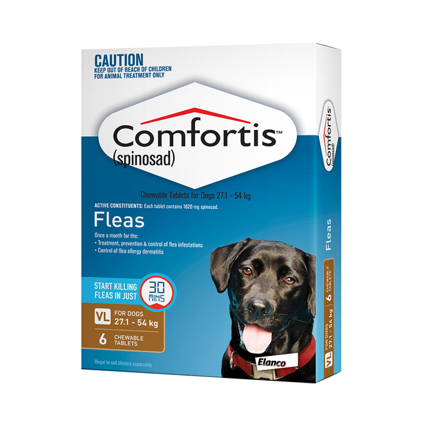 Comfortis Dogs Extra Large 27.1 - 54kg 6 Tablets