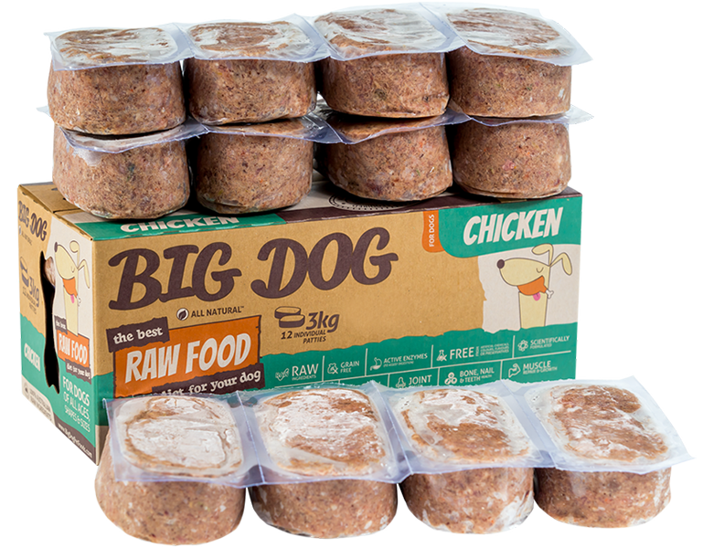 Big Dog RAW Food Diet Chicken 12 x 250G (3KG)