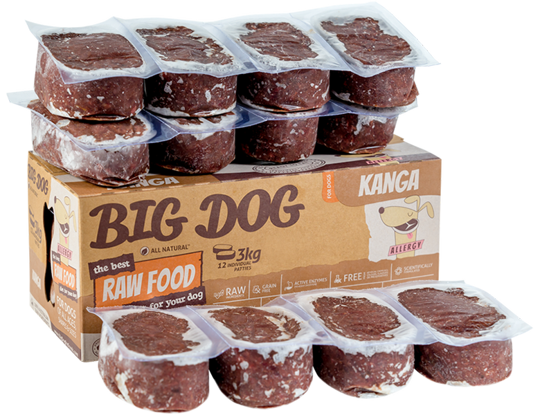 Big Dog RAW Food Diet Kangaroo 12 x 250G (3KG)