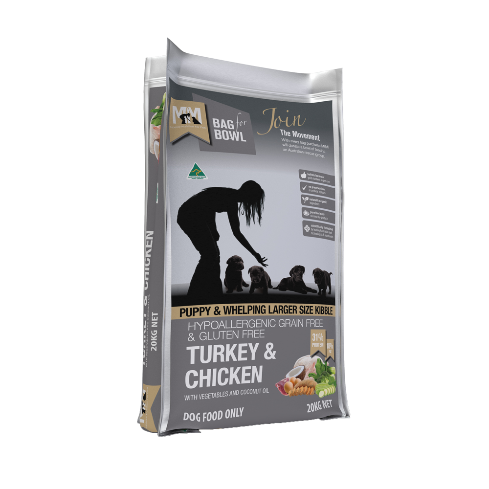 Meals for Mutts Puppy Grain Free Larger Kibble Turkey & Chicken 20kg