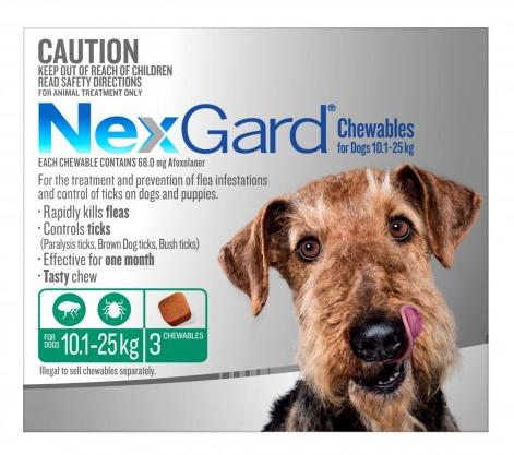 Nexgard Chewable for Dogs Large 10.1-25kg 3 Pack