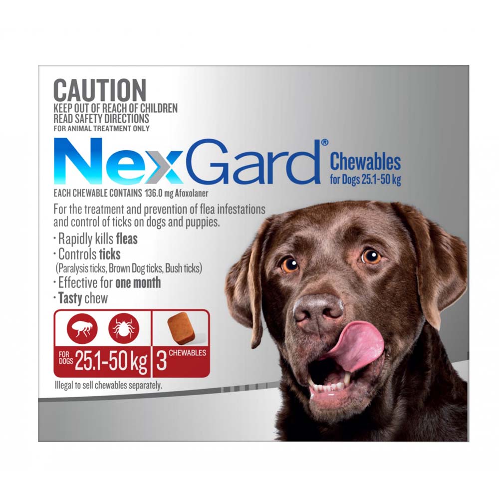 Nexgard Chewable for Dogs Extra Large 25.1-50kg 3 Pack