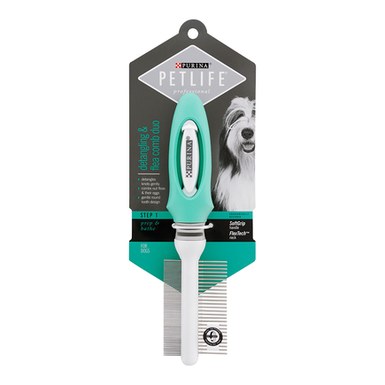 Petlife Professional Detangling & Flea Comb Duo