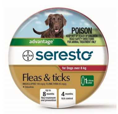 Seresto for Dogs over 8kg - Flea & Tick Collar
