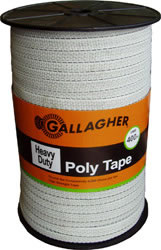 Gallagher 12.5mm Heavy Duty Poly Tape 400mt SG62366 