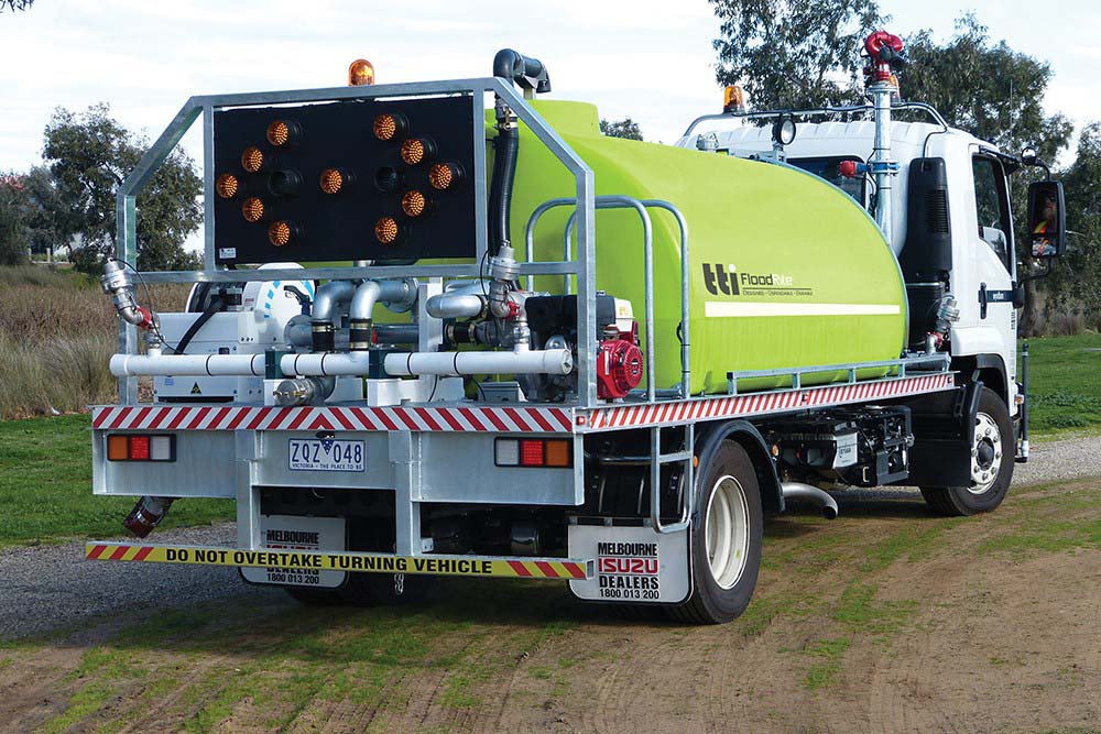 FloodRite 5000L to 15000L - Water Cartage Tank in Diesel Truck by TTi