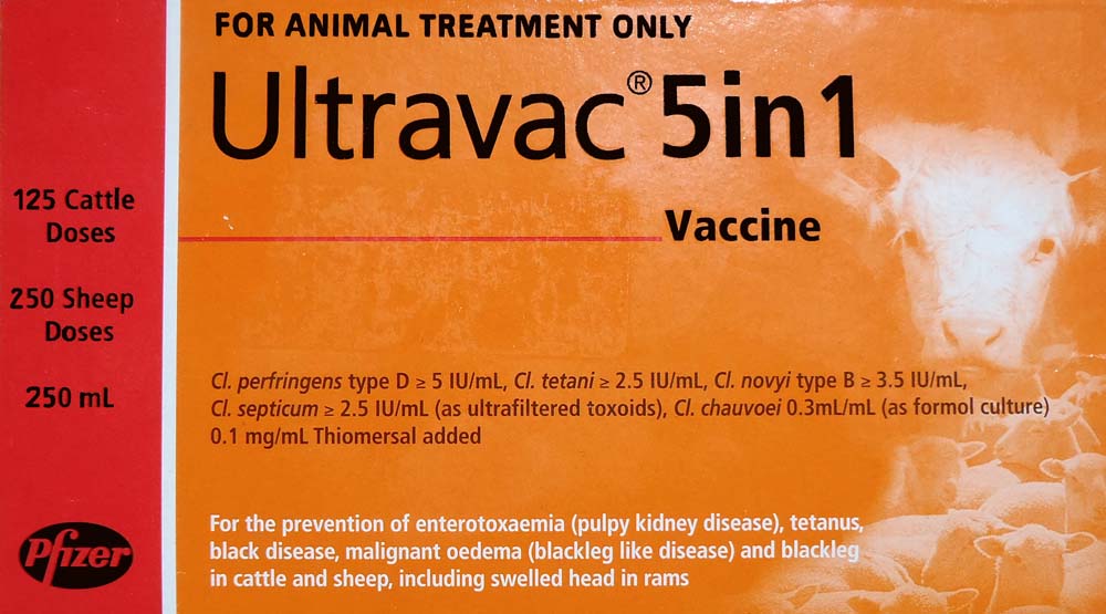 Ultravac 5 in 1 Vaccine 250mL