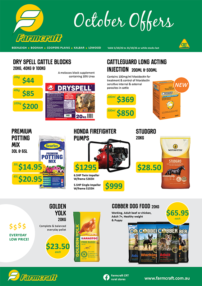 Farmcraft October 2026 Specials